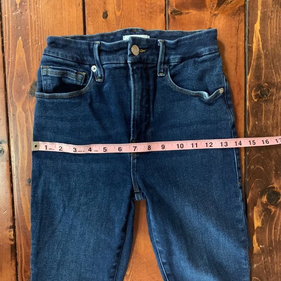 Women's Good American Skinny Fit Stretchy Cotton Classic Chic Blue Jeans 0/25 - Picture 14 of 15